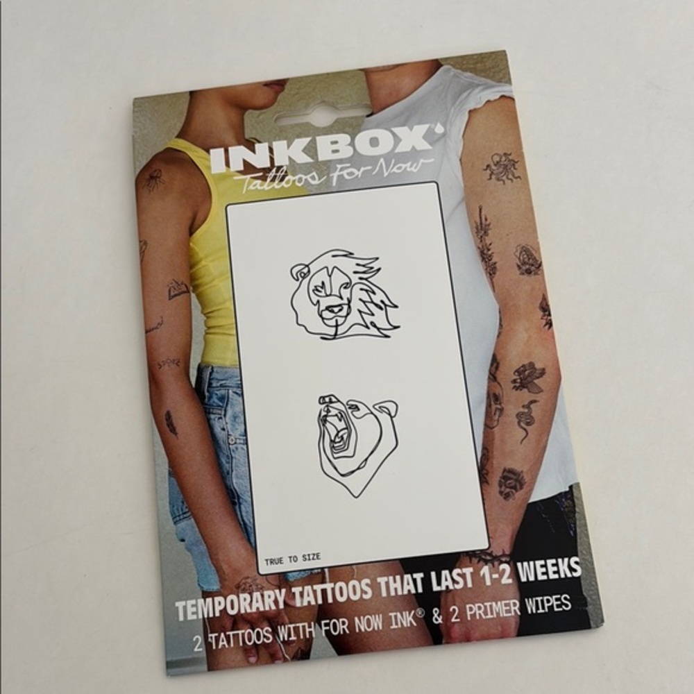 Inkbox Temporary Tattoos - Lion and Bear Designs‎ 1-2 Weeks Halloween